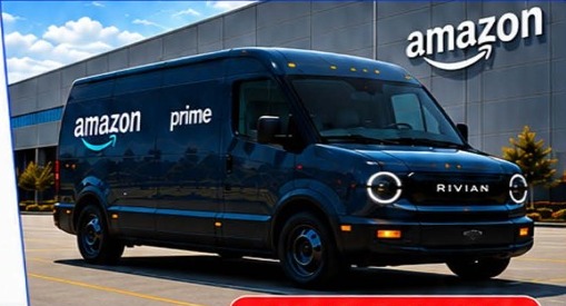 Amazon Rivian delivery van